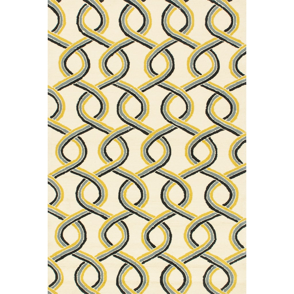 Alexander Home Capri Geometric Hand-hooked Indoor/ Outdoor Rug