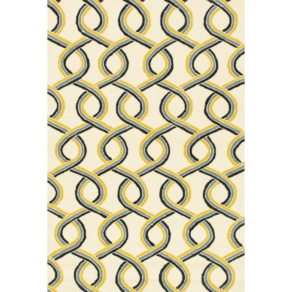 Alexander Home Capri Geometric Hand-hooked Indoor/ Outdoor Rug