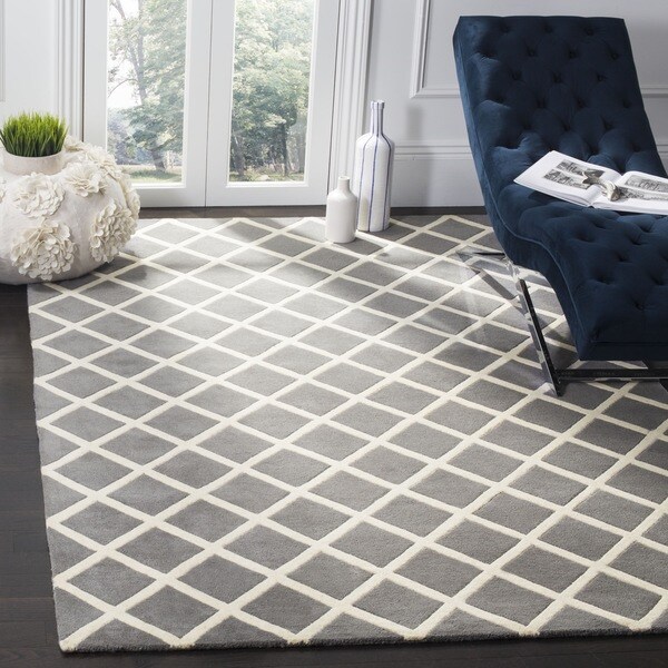 Safavieh Contemporary Handmade Moroccan Dark Grey Wool Rug - 8' x 10'
