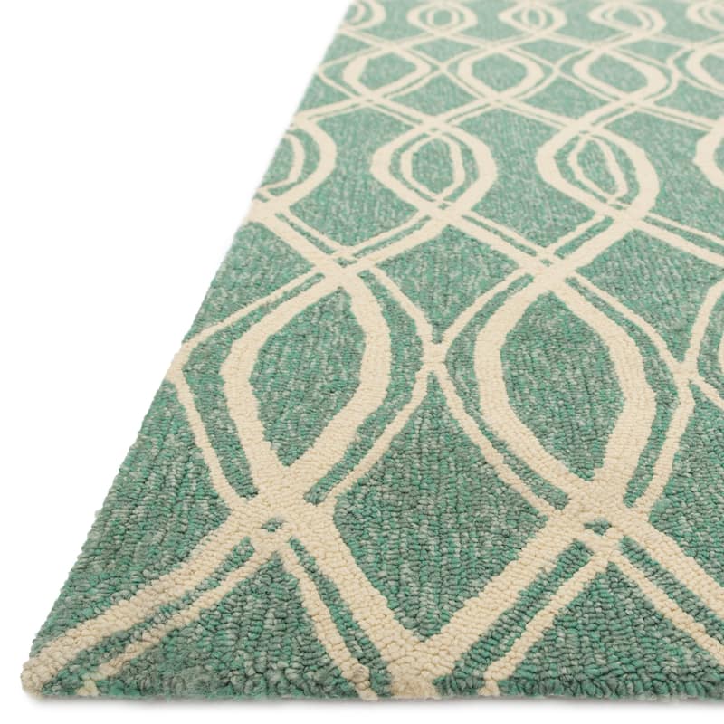 Alexander Home Capri Geometric Links Hand-hooked Indoor/ Outdoor Rug
