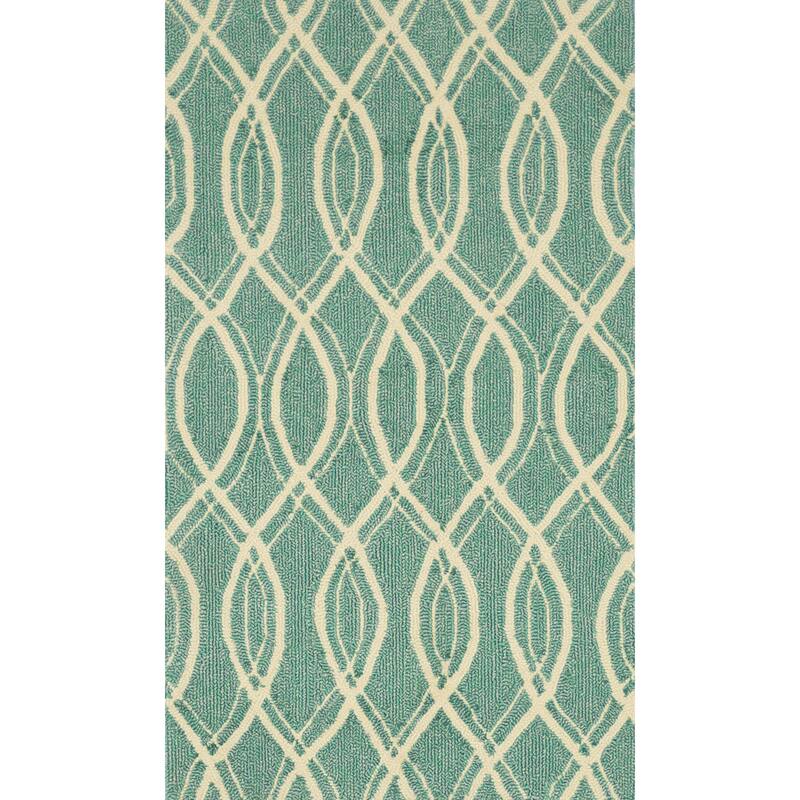 Alexander Home Capri Geometric Links Hand-hooked Indoor/ Outdoor Rug