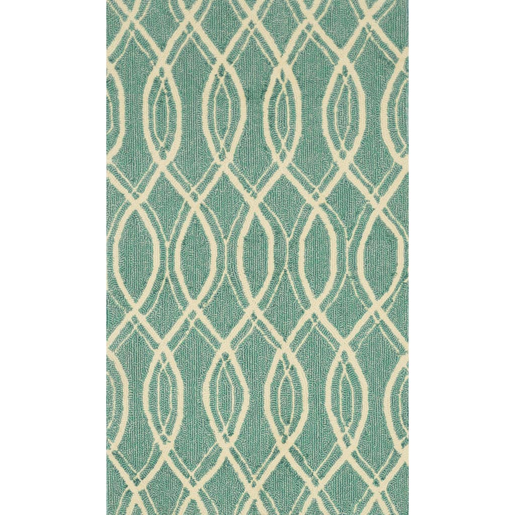 Alexander Home Capri Geometric Links Hand-hooked Indoor/ Outdoor Rug