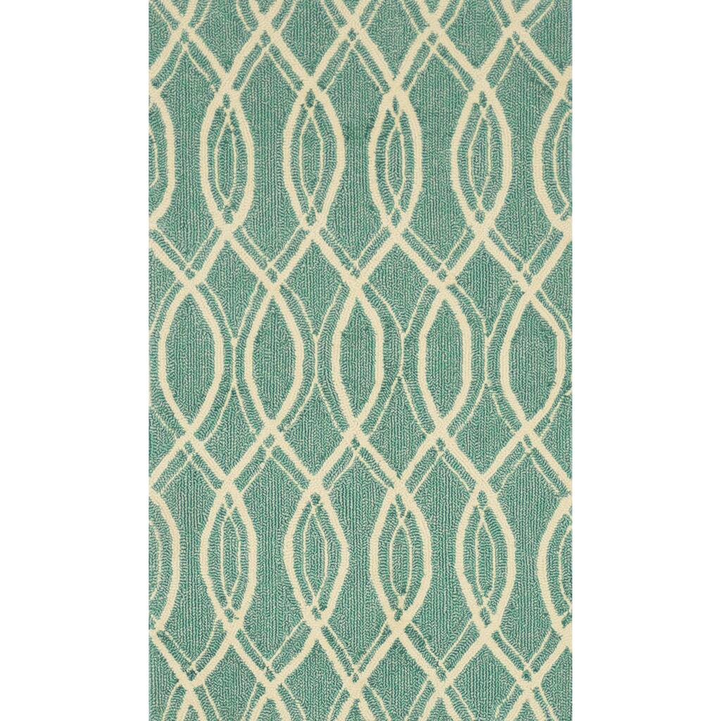 Alexander Home Capri Geometric Links Hand-hooked Indoor/ Outdoor Rug