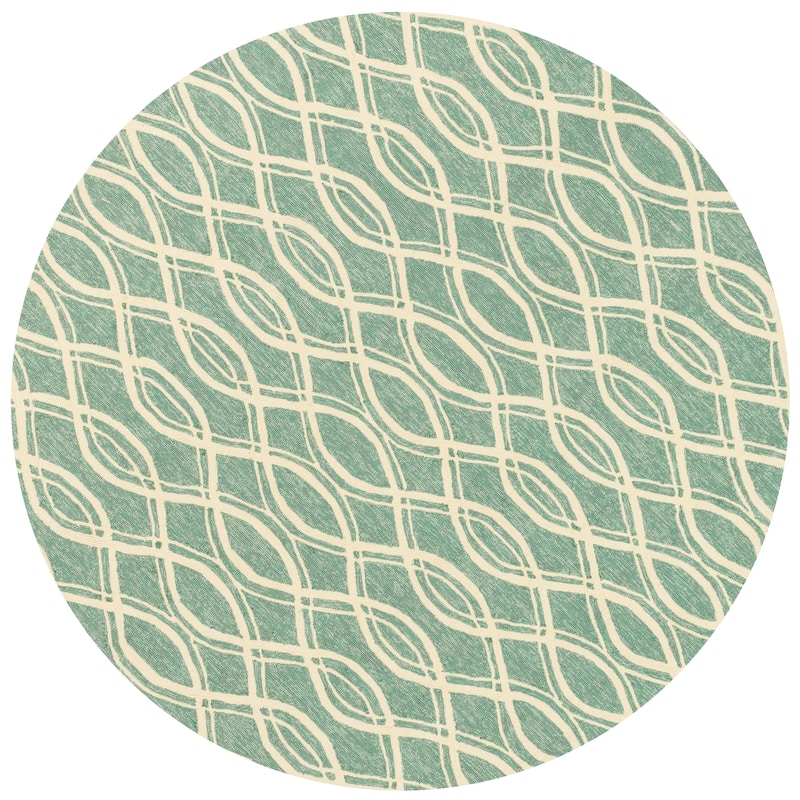 Alexander Home Capri Geometric Links Hand-hooked Indoor/ Outdoor Rug