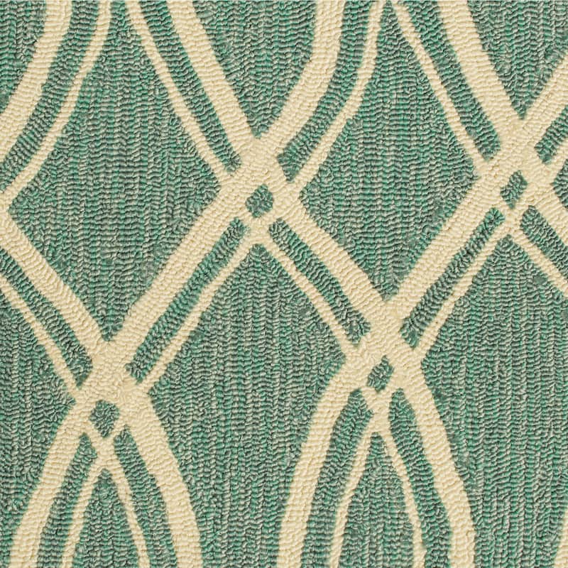 Alexander Home Capri Geometric Links Hand-hooked Indoor/ Outdoor Rug