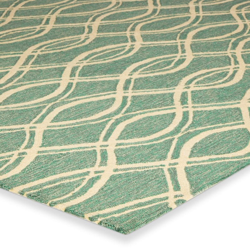 Alexander Home Capri Geometric Links Hand-hooked Indoor/ Outdoor Rug