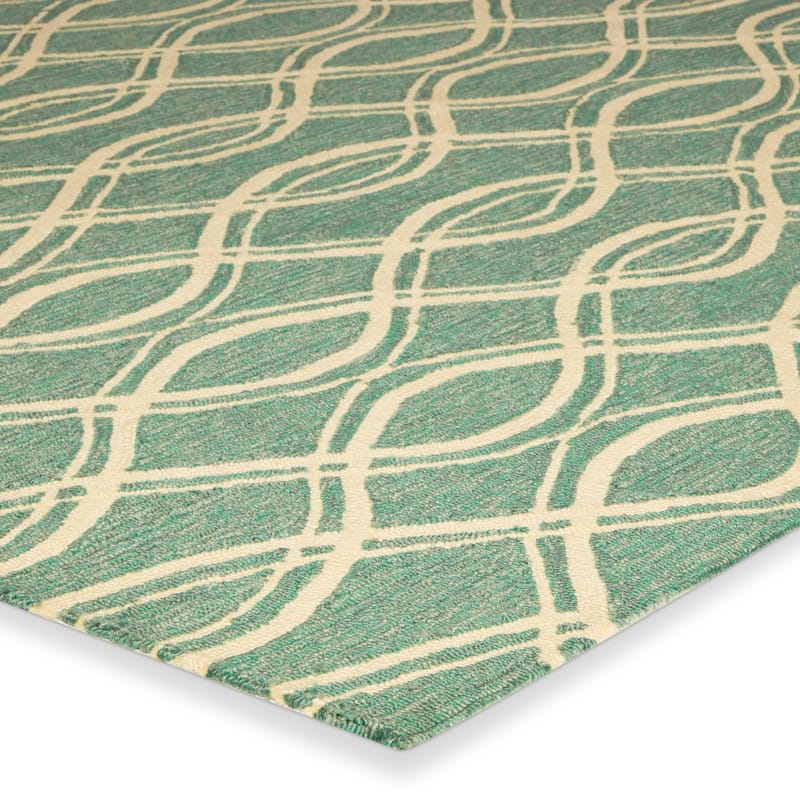 Alexander Home Capri Geometric Links Hand-hooked Indoor/ Outdoor Rug