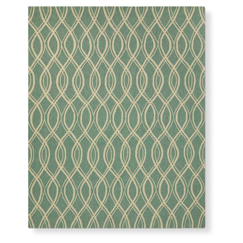 Alexander Home Capri Geometric Links Hand-hooked Indoor/ Outdoor Rug