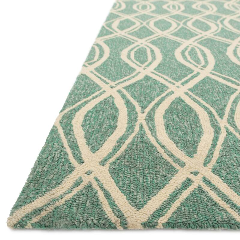 Alexander Home Capri Geometric Links Hand-hooked Indoor/ Outdoor Rug