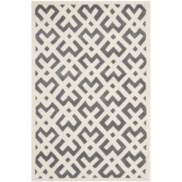 Safavieh Handmade Moroccan Chatham Dark Gray Wool Area Rug (8' x 10') Safavieh 7x9   10x14 Rugs