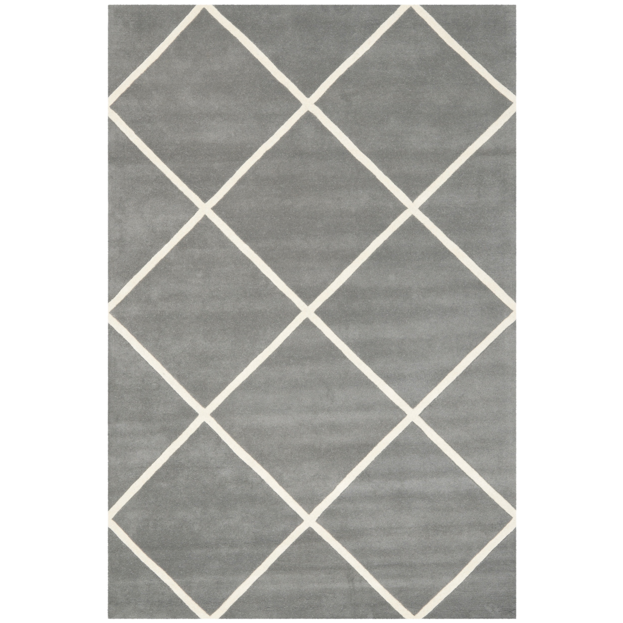 Safavieh Handmade Moroccan Chatham Dark Gray Geometric Wool Rug (8 x