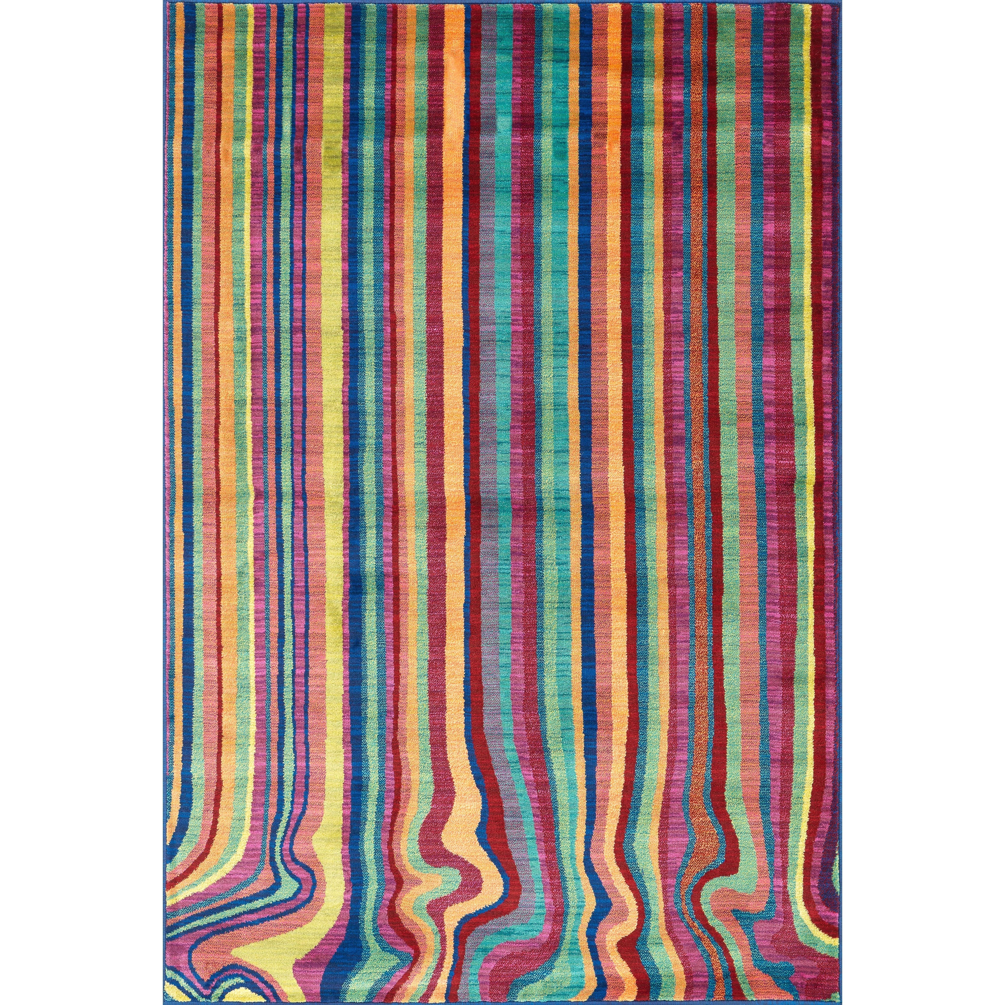 Alexander Home Skye Monet Multi Stripe Area Rug - Bed Bath