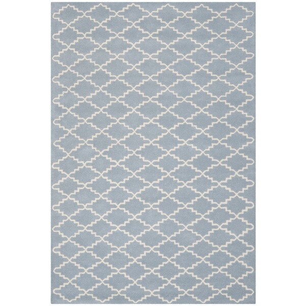 Safavieh Handmade Moroccan Blue Wool Area Rug - 8' x 10'
