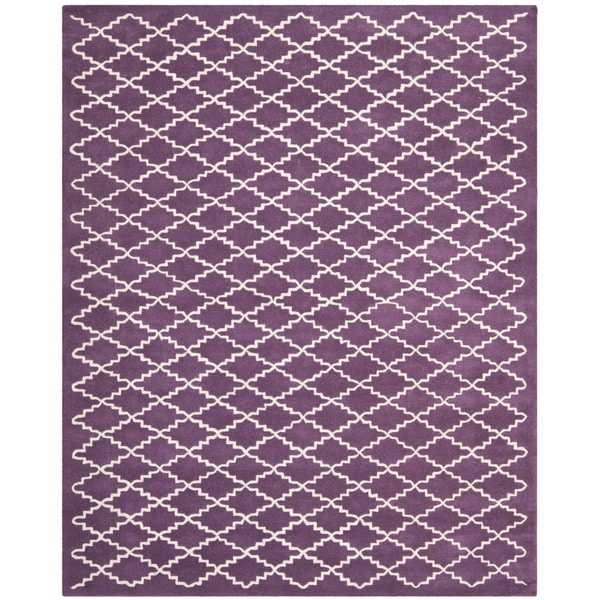 Shop Safavieh Contemporary Handmade Moroccan Purple Wool Rug 8' x 10