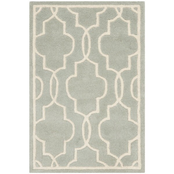 Shop Safavieh Durable Handmade Moroccan Grey Wool Rug 2' x 3' Free