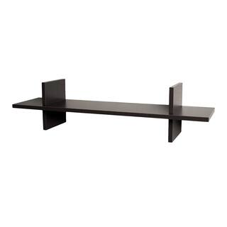 Laminated Espresso H Shaped Wall Shelf Includes Hardware