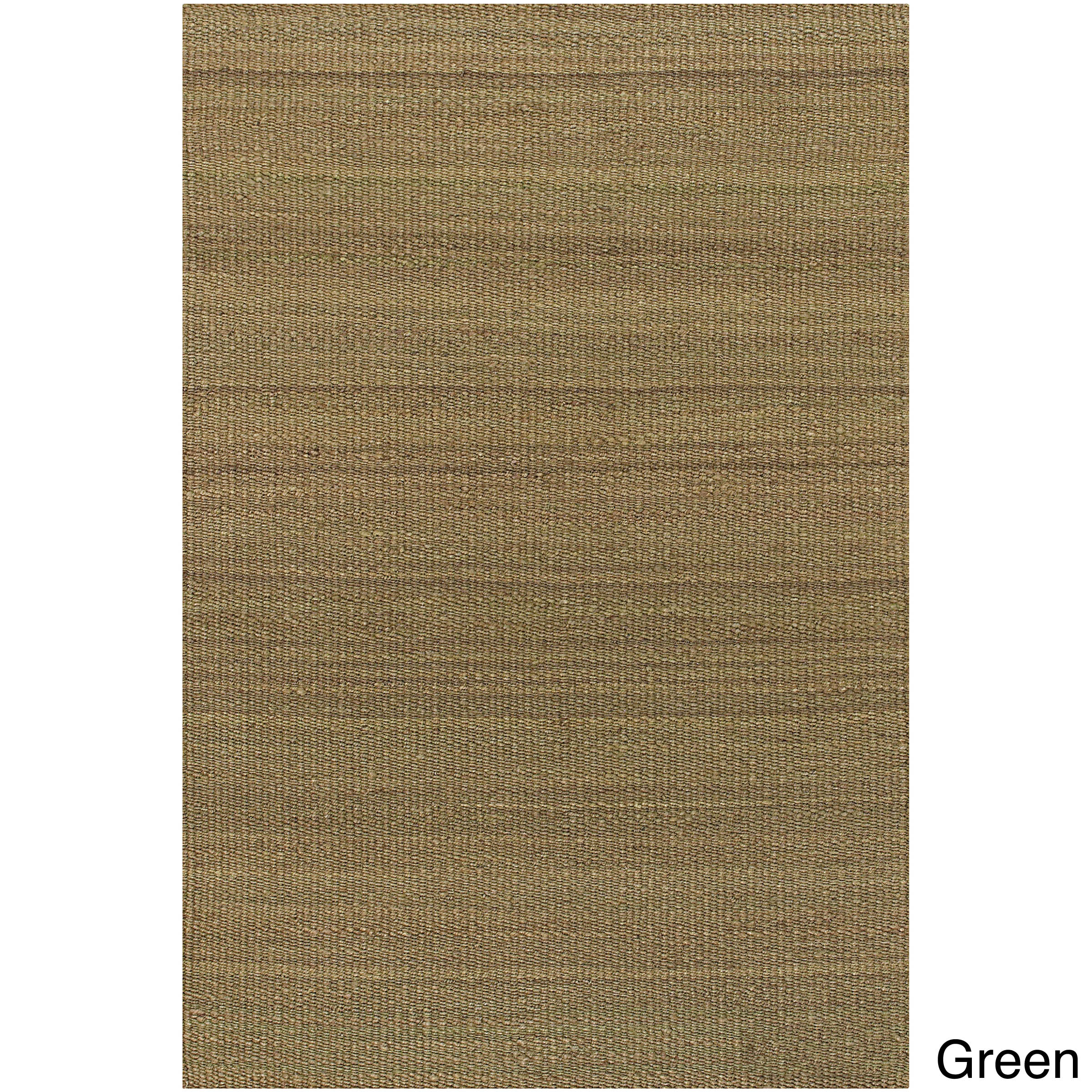 Mandara Hand woven Mandara Natural Rug (79 X 106) Green Size 79 x 106