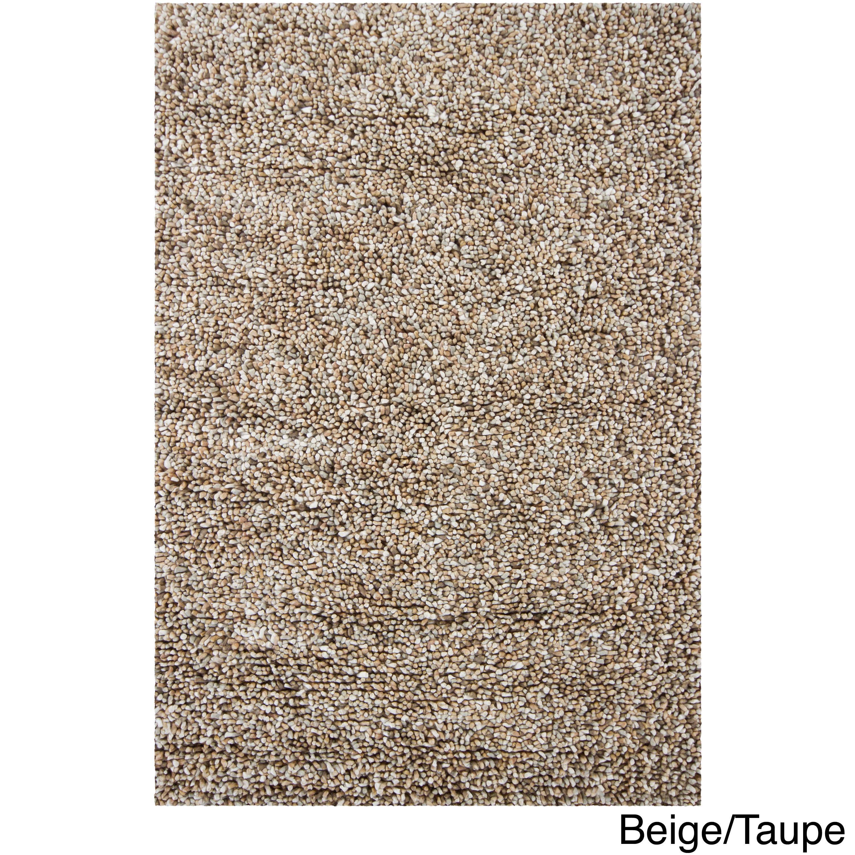 Hand woven Mandara Thick Wool Shag Rug (9 X 13)