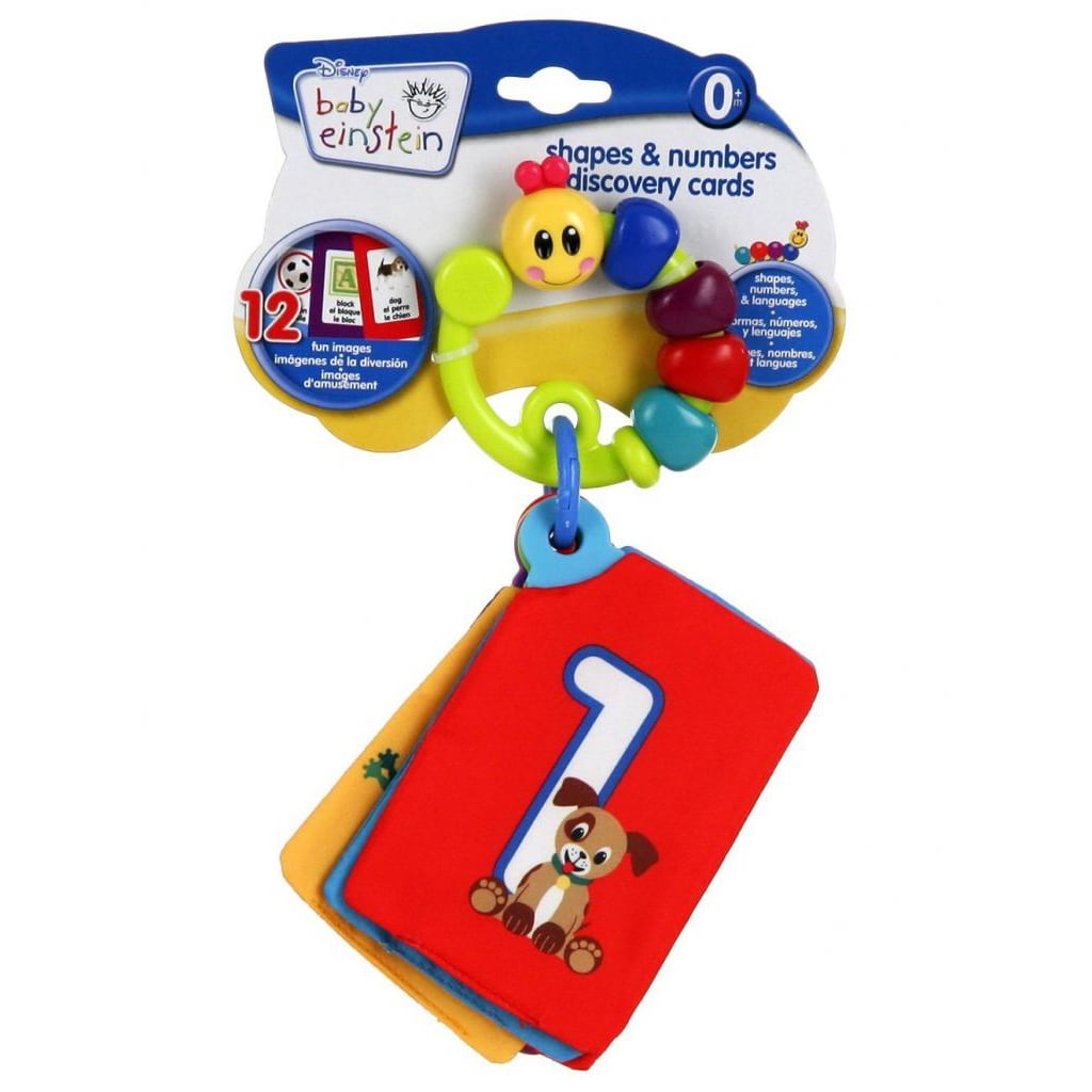 Baby Einstein Shapes and Numbers Caterpillar Discovery Cards (MulticolorStyle/pattern CaterpillarComes with number cards in three (3) different languages French, English and SpanishEach card has a crinkle coverCan easily attach to carriers, children stro