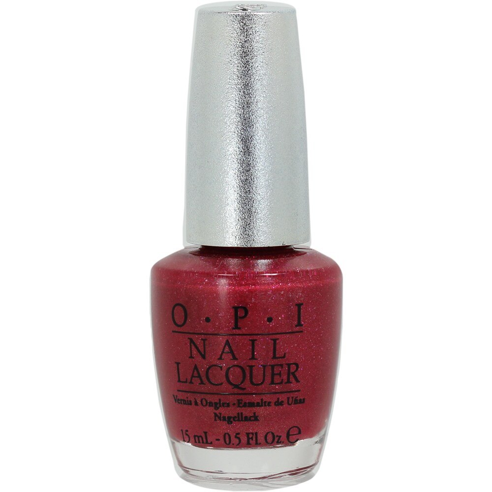 red sparkle opi nail polish