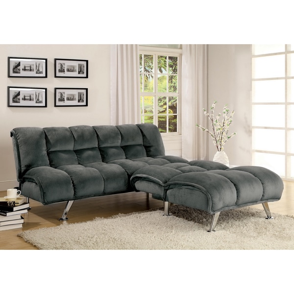 Furniture of America Grey Contemporary 2-piece Futon Set