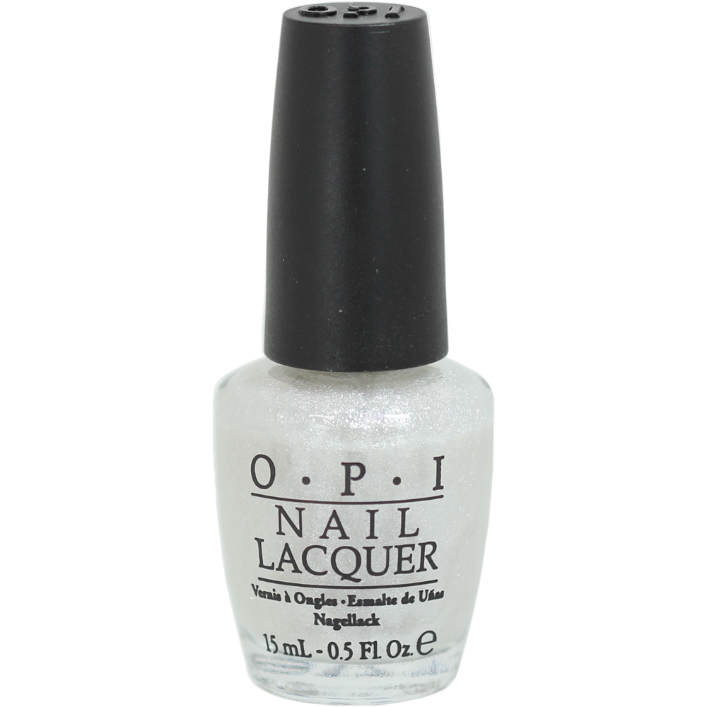 opi white glitter nail polish