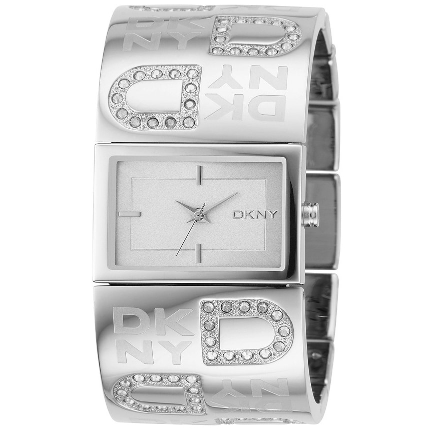 DKNY Womens Silver Stainless Steel Analog Silver Dial Quartz Watch