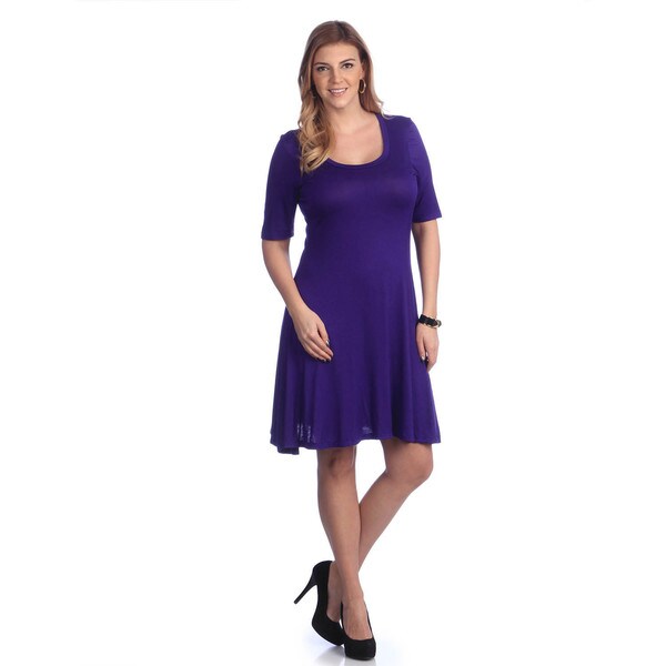 24/7 Comfort Apparel Womens Elbow sleeve Dress   Shopping