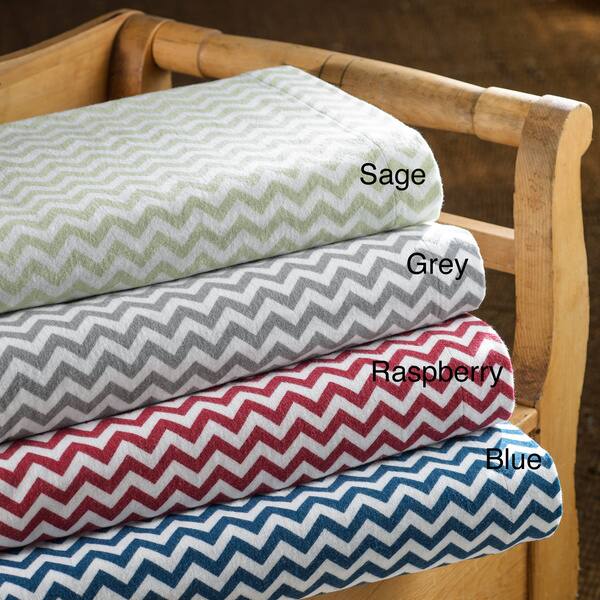 Luxury German Chevron Flannel Sheet Sets Or Pillowcase Separates Overstock 7753703