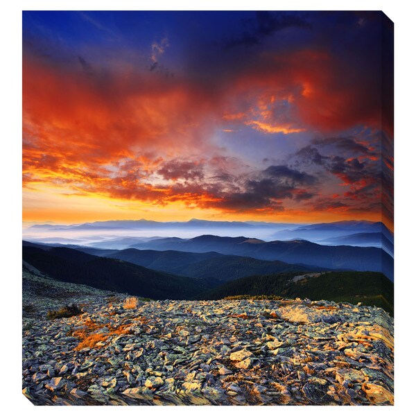 Runrise Mountain Oversized Gallery Wrapped Canvas Canvas