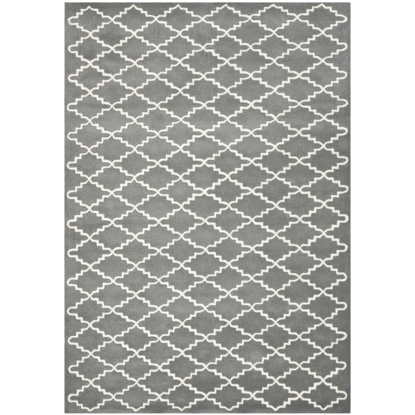 Safavieh Handmade Moroccan Dark Grey Wool Geometric Rug - 8'9 x 12'