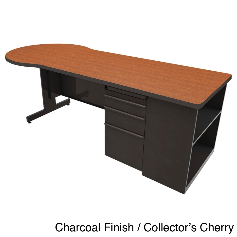 Marvel Zapf Office Desk With Built In Bookcase (87 X 30)