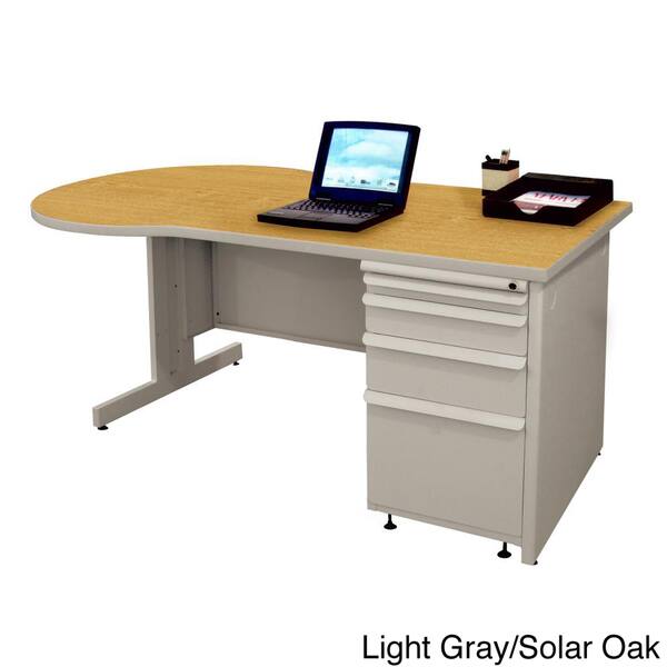 Shop Marvel Zapf Office Desk With Built In File Storage Cabinet