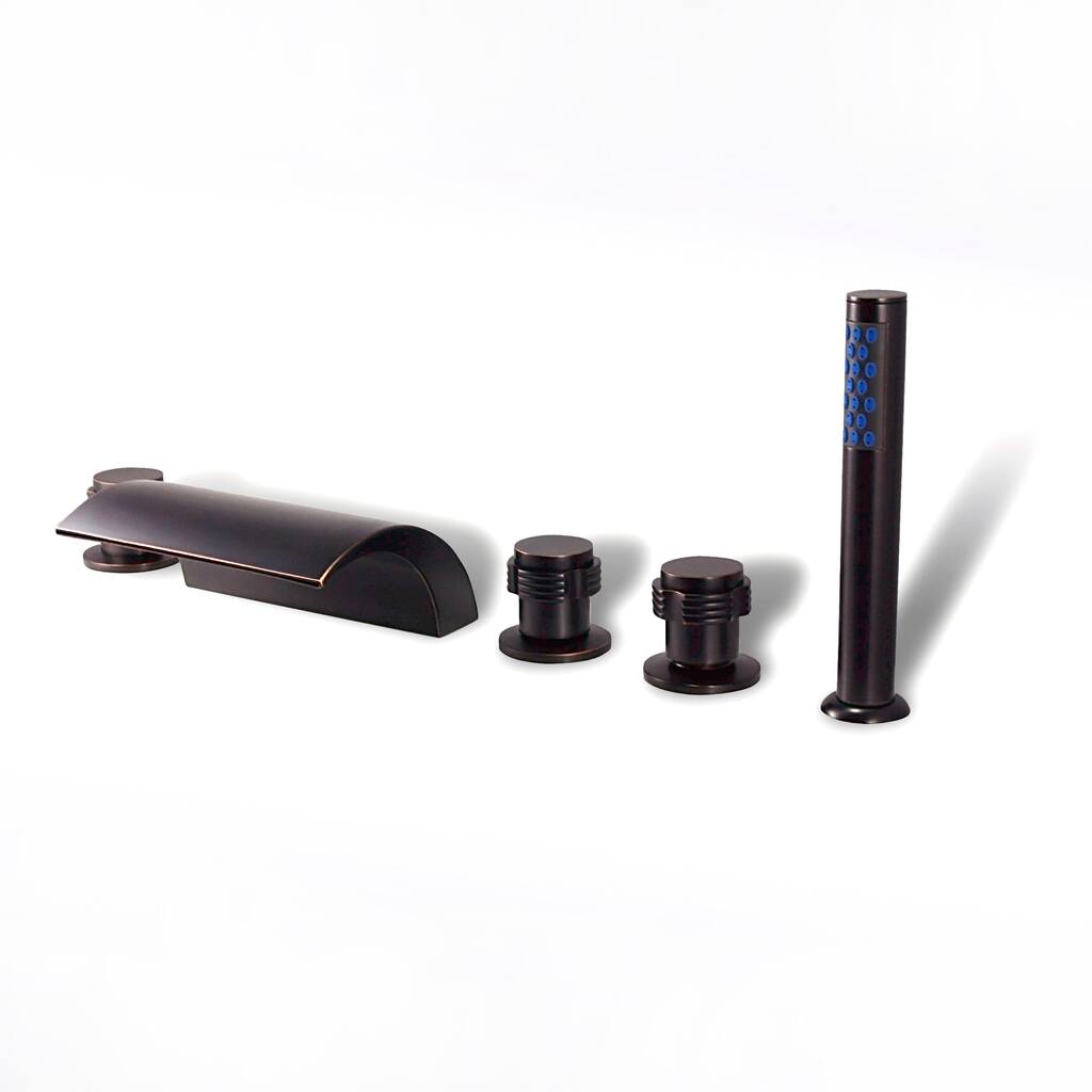 Kokols Oil Rubbed Bronze Waterfall Spout Bath Tub/ Shower Faucet Set