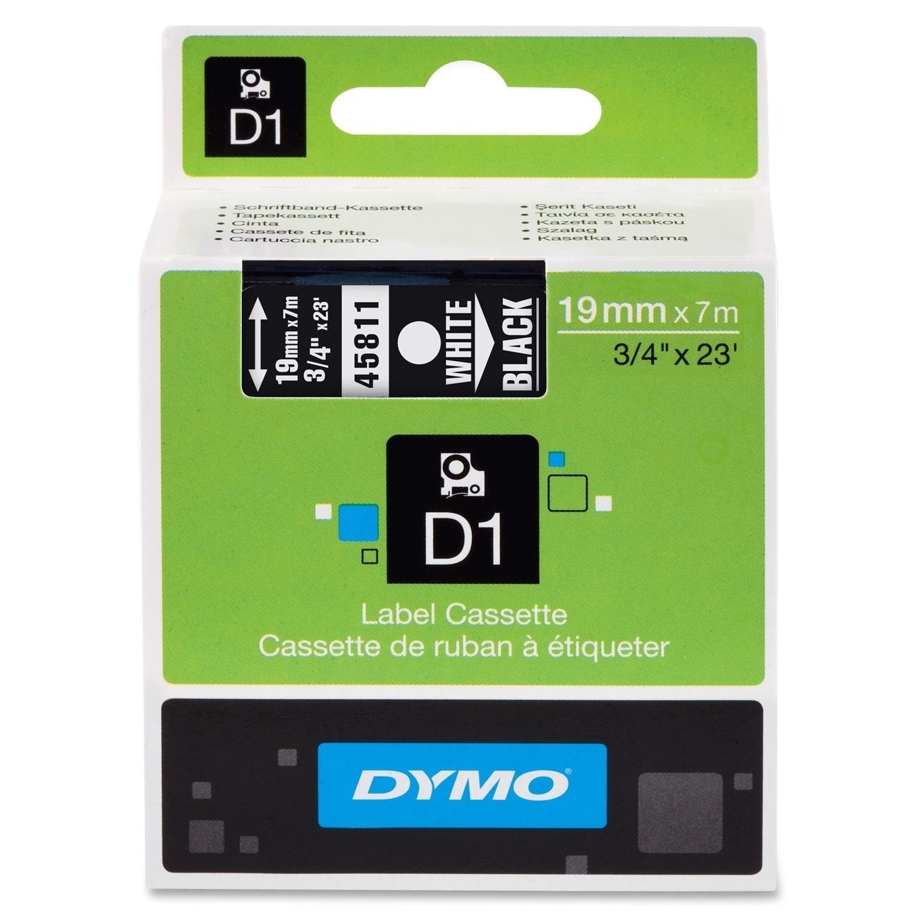 Dymo White On Black D1 Label Tape