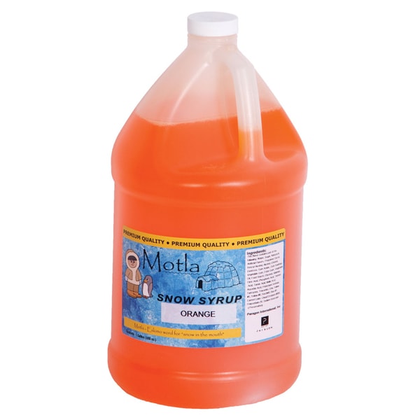 Motla Orange Snow Cone Syrup (1 Gallon)