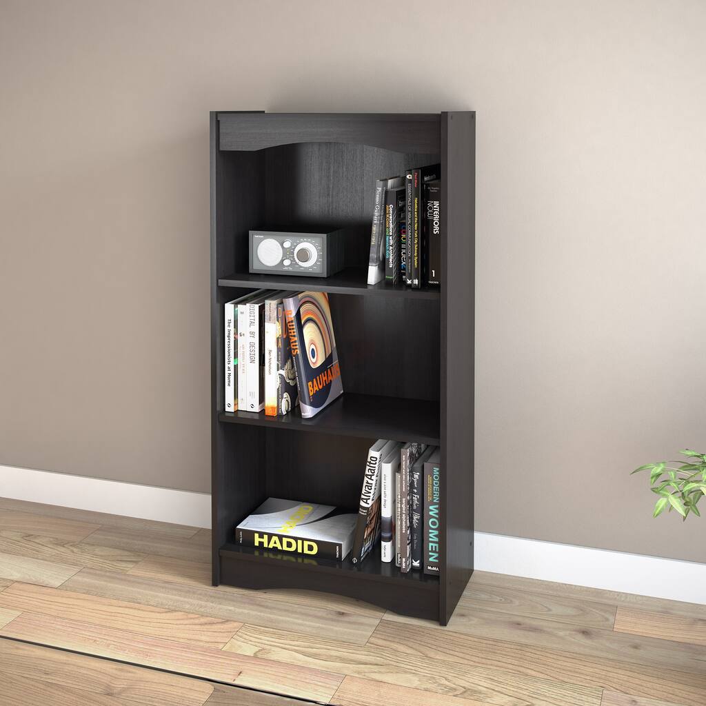 Black 3-shelf 48-inch Bookcase