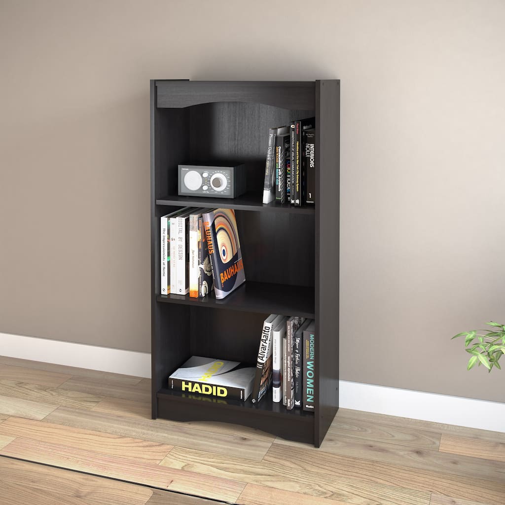 Black 3-shelf 48-inch Bookcase