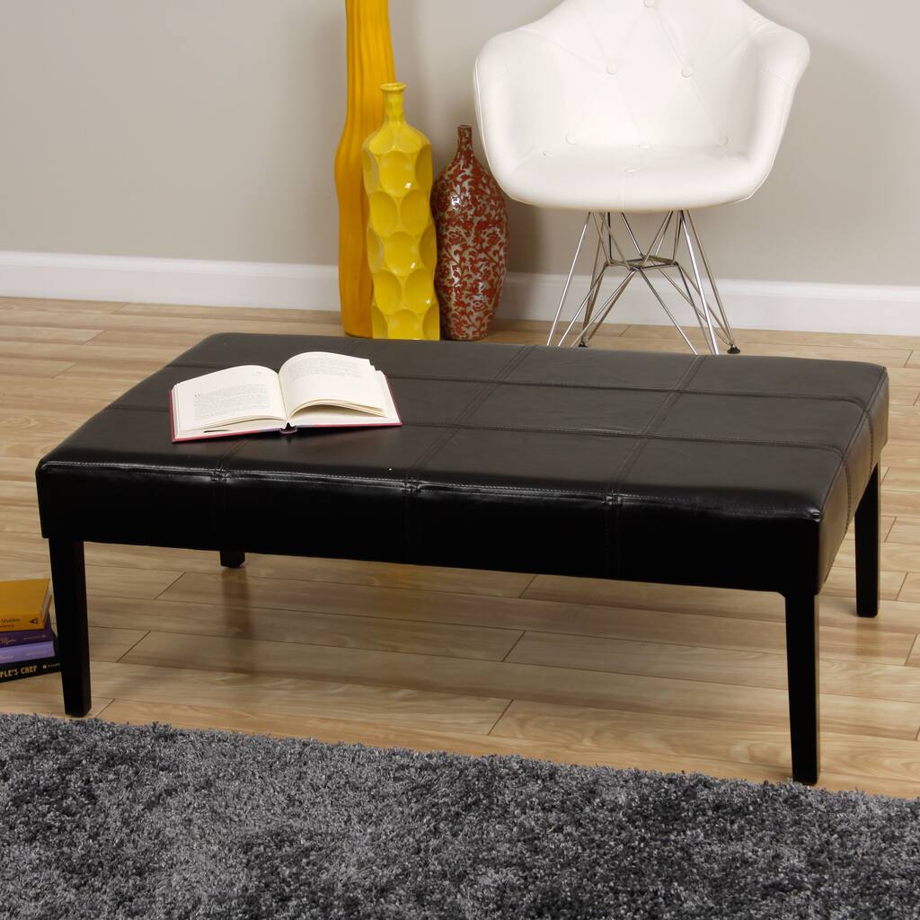 Rectangle Faux Leather Coffe Table/ Bench