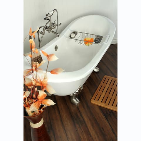 Double Slipper Cast Iron 72-inch Clawfoot Bathtub