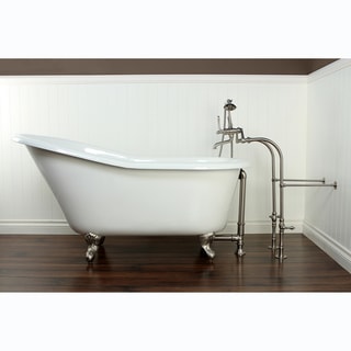 Claw-Foot Tubs - Shop The Best Deals For May 2017 Slipper Cast Iron 60-inch Clawfoot Bathtub Claw-Foot Tubs - Shop The Best Deals For May 2017 Slipper Cast Iron 60-inch Clawfoot Bathtub