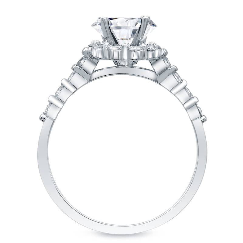 Auriya 14k Gold 1 1/2ctw Certified Diamond Bridal Ring Set (H-I, SI1-SI2)