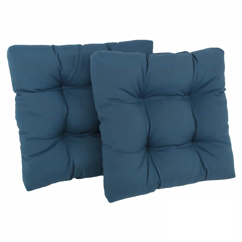 Blazing Needles 20-inch Solid Chair Cushions (Set of 2) - 19 x 19