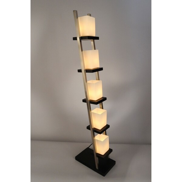 5-Light Ladder Escalier Floor Lamp 61 in. H