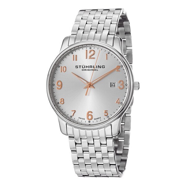 stuhrling original men's stainless steel chronograph watch