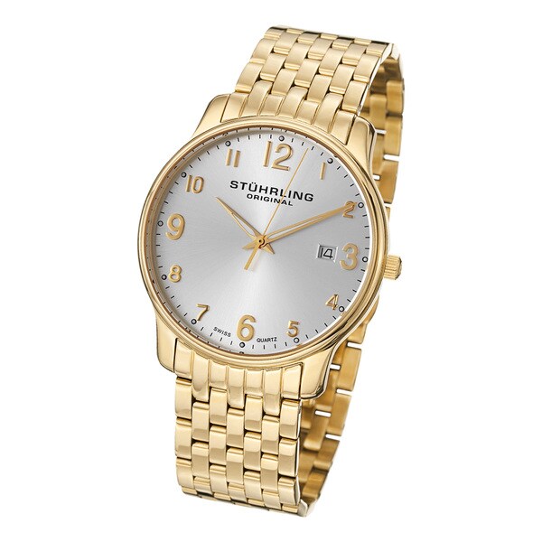 stuhrling original men's stainless steel chronograph watch