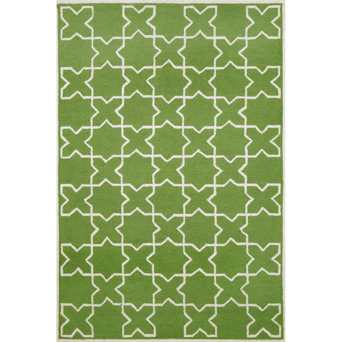 Hand tufted Green Tiles Rug (5 X 76)