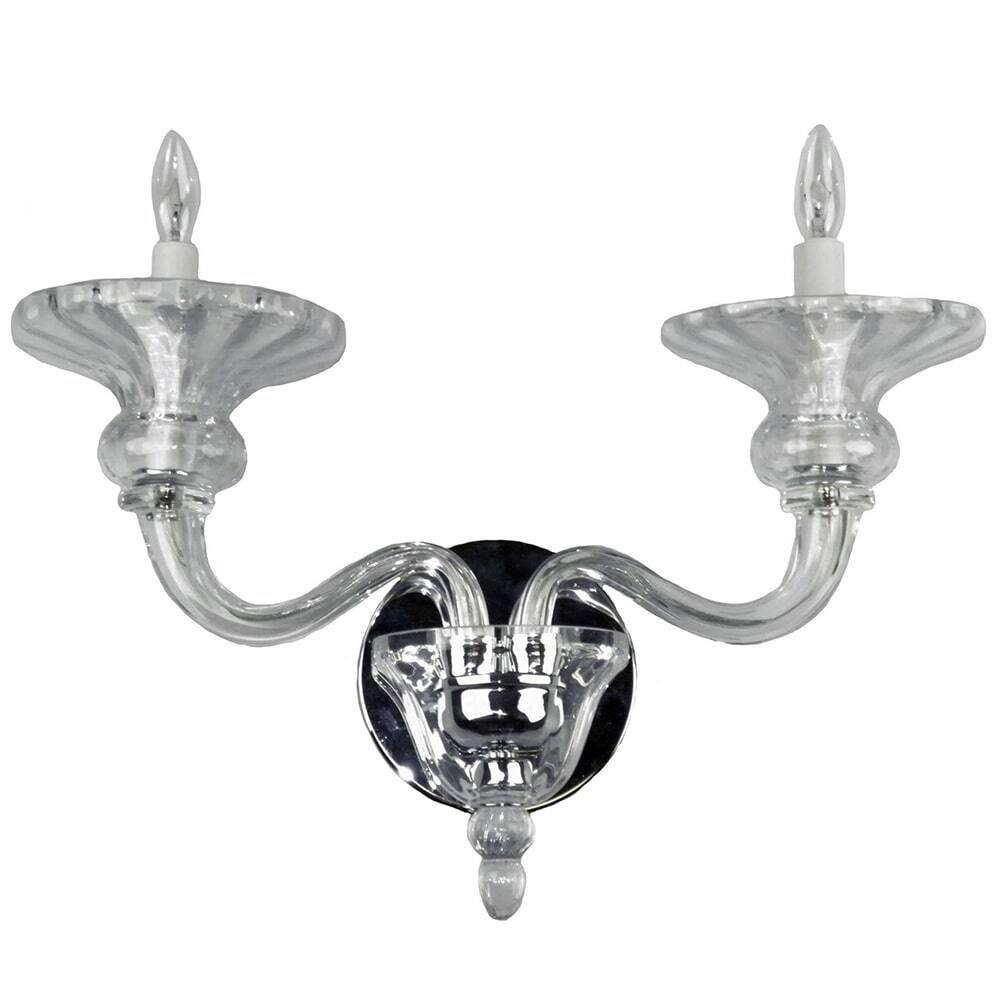 JT Lighting Clear 2-light Wall Sconce