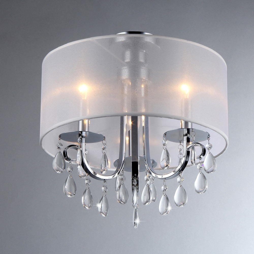 Warehouse of Tiffany Muses Crystal 16-inch Chrome Chandelier