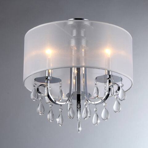 Muses Crystal 16-inch Chrome Chandelier
